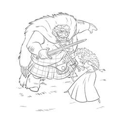 Dessin à colorier: Mérida (Rebelle) (Personnages de dessins animés) #182245 - Coloriages à Imprimer Gratuits
