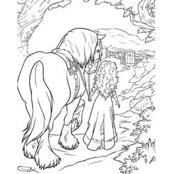 Dessin à colorier: Mérida (Rebelle) (Personnages de dessins animés) #182250 - Coloriages à Imprimer Gratuits
