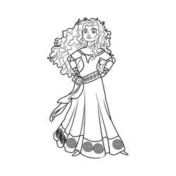 Dessin à colorier: Mérida (Rebelle) (Personnages de dessins animés) #182253 - Coloriages à Imprimer Gratuits