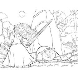 Dessin à colorier: Mérida (Rebelle) (Personnages de dessins animés) #182255 - Coloriages à Imprimer Gratuits