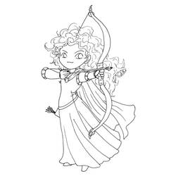 Dessin à colorier: Mérida (Rebelle) (Personnages de dessins animés) #182259 - Coloriages à Imprimer Gratuits