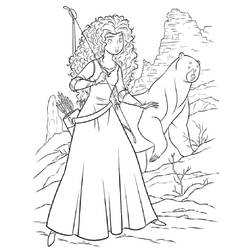 Dessin à colorier: Mérida (Rebelle) (Personnages de dessins animés) #182264 - Coloriages à Imprimer Gratuits
