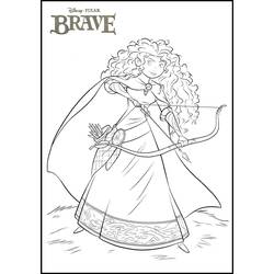 Dessin à colorier: Mérida (Rebelle) (Personnages de dessins animés) #182267 - Coloriages à Imprimer Gratuits