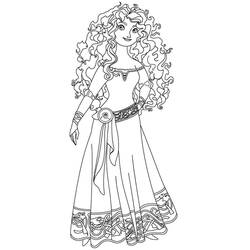 Dessin à colorier: Mérida (Rebelle) (Personnages de dessins animés) #182271 - Coloriages à Imprimer Gratuits