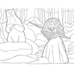 Dessin à colorier: Mérida (Rebelle) (Personnages de dessins animés) #182275 - Coloriages à Imprimer Gratuits