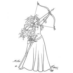 Dessin à colorier: Mérida (Rebelle) (Personnages de dessins animés) #182276 - Coloriages à Imprimer Gratuits