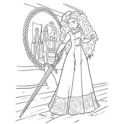 Dessin à colorier: Mérida (Rebelle) (Personnages de dessins animés) #182277 - Coloriages à Imprimer Gratuits