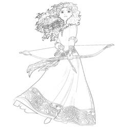 Dessin à colorier: Mérida (Rebelle) (Personnages de dessins animés) #182278 - Coloriages à Imprimer Gratuits