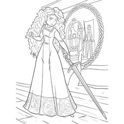 Dessin à colorier: Mérida (Rebelle) (Personnages de dessins animés) #182279 - Coloriages à Imprimer Gratuits