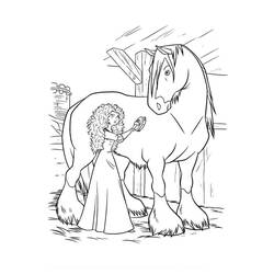 Dessin à colorier: Mérida (Rebelle) (Personnages de dessins animés) #182281 - Coloriages à Imprimer Gratuits