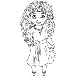 Dessin à colorier: Mérida (Rebelle) (Personnages de dessins animés) #182284 - Coloriages à Imprimer Gratuits