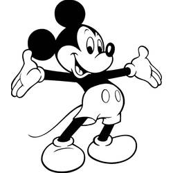 Dessin à colorier: Mickey Mouse (Personnages de dessins animés) #170092 - Coloriages à Imprimer Gratuits