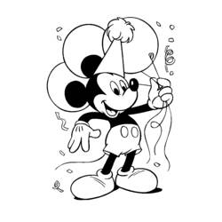 Dessin à colorier: Mickey Mouse (Personnages de dessins animés) #170095 - Coloriages à Imprimer Gratuits