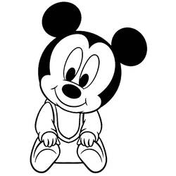 Dessin à colorier: Mickey Mouse (Personnages de dessins animés) #170100 - Coloriages à Imprimer Gratuits