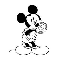 Dessin à colorier: Mickey Mouse (Personnages de dessins animés) #170105 - Coloriages à Imprimer Gratuits