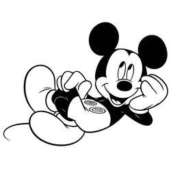 Dessin à colorier: Mickey Mouse (Personnages de dessins animés) #170106 - Coloriages à Imprimer Gratuits