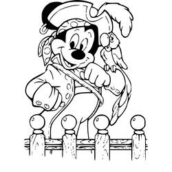 Dessin à colorier: Mickey Mouse (Personnages de dessins animés) #170108 - Coloriages à Imprimer Gratuits