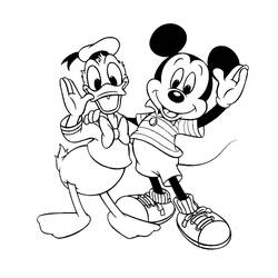 Dessin à colorier: Mickey Mouse (Personnages de dessins animés) #170113 - Coloriages à Imprimer Gratuits