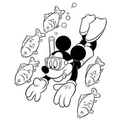 Dessin à colorier: Mickey Mouse (Personnages de dessins animés) #170114 - Coloriages à Imprimer Gratuits