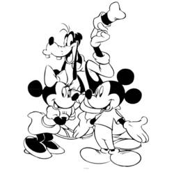 Dessin à colorier: Mickey Mouse (Personnages de dessins animés) #170119 - Coloriages à Imprimer Gratuits
