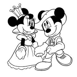 Dessin à colorier: Mickey Mouse (Personnages de dessins animés) #170121 - Coloriages à Imprimer Gratuits