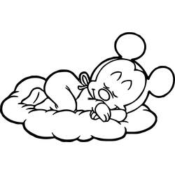 Dessin à colorier: Mickey Mouse (Personnages de dessins animés) #170123 - Coloriages à Imprimer Gratuits