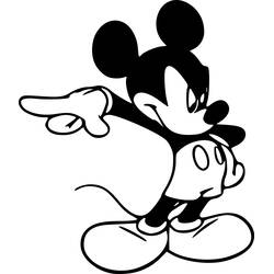 Dessin à colorier: Mickey Mouse (Personnages de dessins animés) #170127 - Coloriages à Imprimer Gratuits