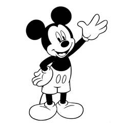 Dessin à colorier: Mickey Mouse (Personnages de dessins animés) #172021 - Coloriages à Imprimer Gratuits