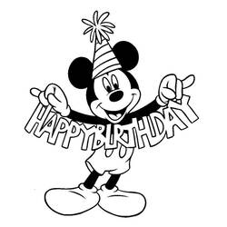 Dessin à colorier: Mickey Mouse (Personnages de dessins animés) #172022 - Coloriages à Imprimer Gratuits