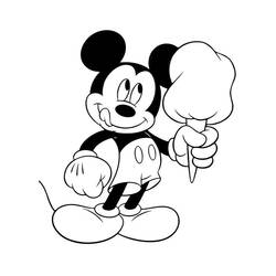Dessin à colorier: Mickey Mouse (Personnages de dessins animés) #172028 - Coloriages à Imprimer Gratuits