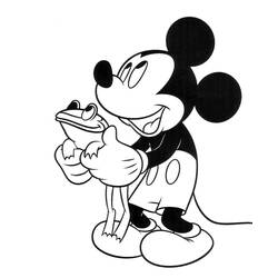 Dessin à colorier: Mickey Mouse (Personnages de dessins animés) #172031 - Coloriages à Imprimer Gratuits