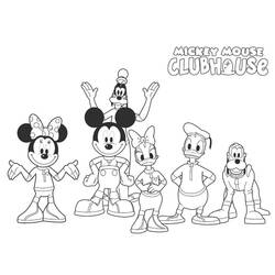 Dessin à colorier: Mickey Mouse (Personnages de dessins animés) #172036 - Coloriages à Imprimer Gratuits