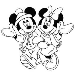 Dessin à colorier: Mickey Mouse (Personnages de dessins animés) #172050 - Coloriages à Imprimer Gratuits