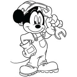 Dessin à colorier: Mickey Mouse (Personnages de dessins animés) #215055 - Coloriages à Imprimer Gratuits
