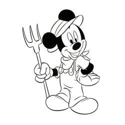 Dessin à colorier: Mickey Mouse (Personnages de dessins animés) #215057 - Coloriages à Imprimer Gratuits