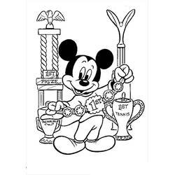 Dessin à colorier: Mickey Mouse (Personnages de dessins animés) #215061 - Coloriages à Imprimer Gratuits
