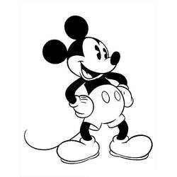Dessin à colorier: Mickey Mouse (Personnages de dessins animés) #215064 - Coloriages à Imprimer Gratuits
