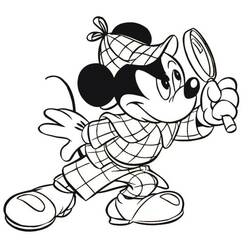 Dessin à colorier: Mickey Mouse (Personnages de dessins animés) #215066 - Coloriages à Imprimer Gratuits