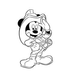Dessin à colorier: Mickey Mouse (Personnages de dessins animés) #215067 - Coloriages à Imprimer Gratuits