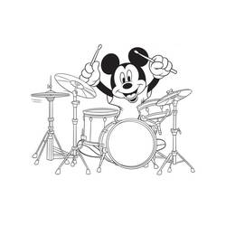 Dessin à colorier: Mickey Mouse (Personnages de dessins animés) #215068 - Coloriages à Imprimer Gratuits