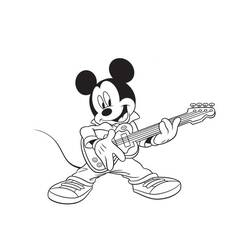 Dessin à colorier: Mickey Mouse (Personnages de dessins animés) #215069 - Coloriages à Imprimer Gratuits