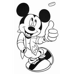 Dessin à colorier: Mickey Mouse (Personnages de dessins animés) #215071 - Coloriages à Imprimer Gratuits