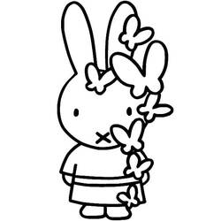 Dessin à colorier: Miffy (Personnages de dessins animés) #202736 - Coloriages à Imprimer Gratuits