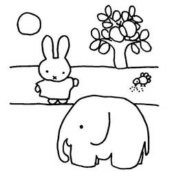 Dessin à colorier: Miffy (Personnages de dessins animés) #202739 - Coloriages à Imprimer Gratuits