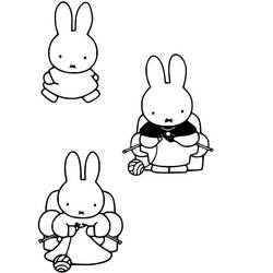 Dessin à colorier: Miffy (Personnages de dessins animés) #202742 - Coloriages à Imprimer Gratuits