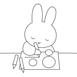 Dessin à colorier: Miffy (Personnages de dessins animés) #202754 - Coloriages à Imprimer Gratuits