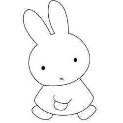 Dessin à colorier: Miffy (Personnages de dessins animés) #202763 - Coloriages à Imprimer Gratuits