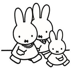 Dessin à colorier: Miffy (Personnages de dessins animés) #202766 - Coloriages à Imprimer Gratuits