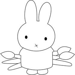 Dessin à colorier: Miffy (Personnages de dessins animés) #202768 - Coloriages à Imprimer Gratuits