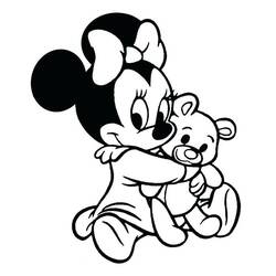 Dessin à colorier: Minnie (Personnages de dessins animés) #179504 - Coloriages à Imprimer Gratuits